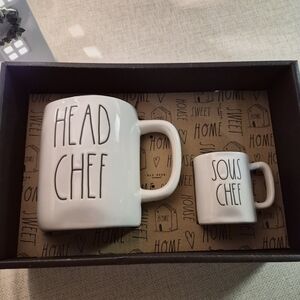 Rae Dunn White Chef Mug Set